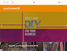 Tablet Screenshot of creativeworld.messefrankfurt.com