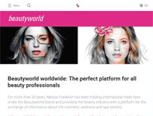 Tablet Screenshot of beautyworld.messefrankfurt.com